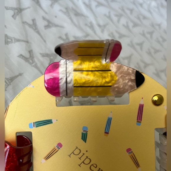 NWT ✏️ 🍎 Piper K back to school hair clips set of 4 - Picture 13 of 16